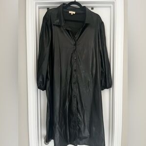 Faux Leather Dress
